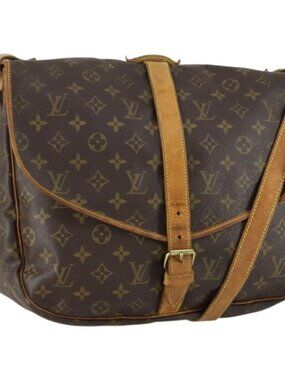 Authentic LOUIS VUITTON Monogram Saumur 35 Shoulder Bag M42254 LV